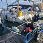 Polierer für das Deck kommen