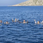 Abschluss-Schwimmen der 1. Etappe