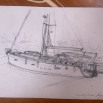 Künstler SLAWA zeichnet die La Bonita in Bari