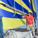 Hubert vor seinem neuen Spinnaker