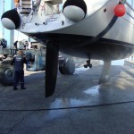 Unterwasserschiff nach dem Kranen