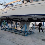 Ausgleichs-Spachteln am Unterwasserschiff